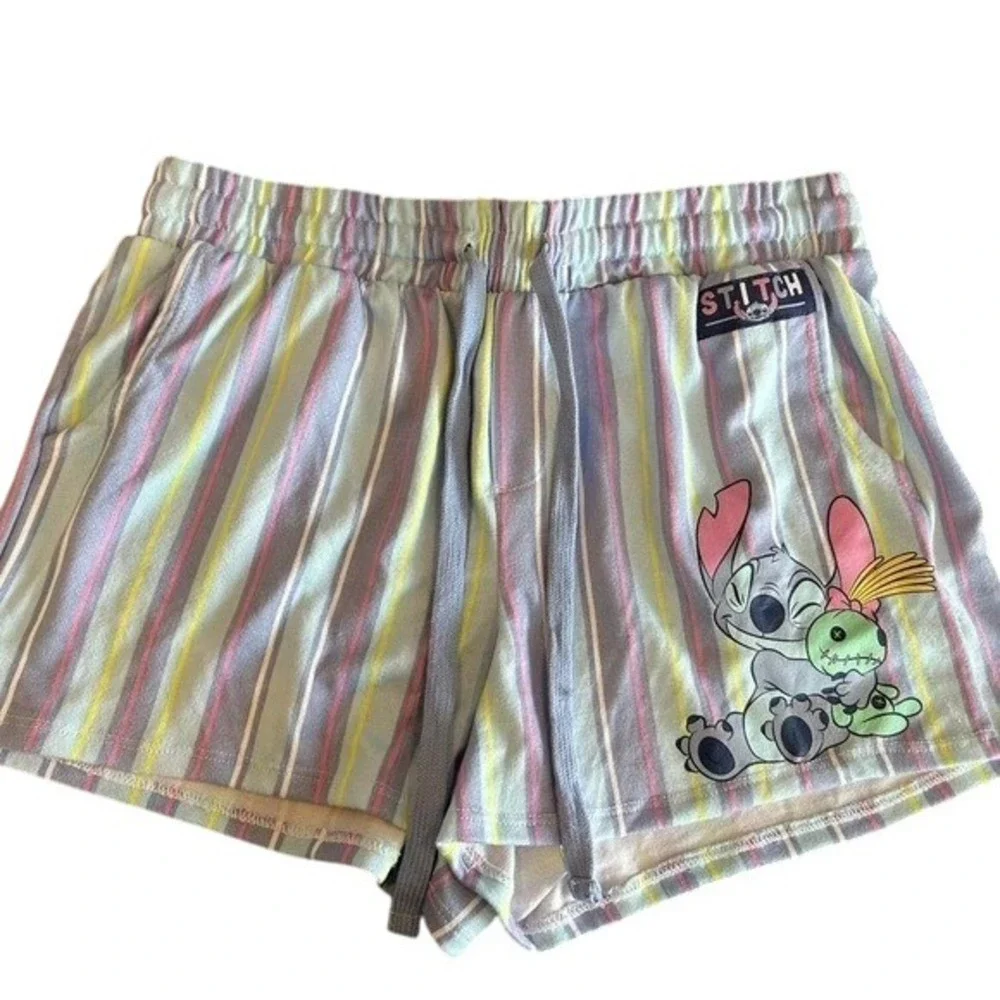 Disney Lilo & Stitch Striped Sleep‎ Lounge Shorts XS/S Pajama Sleepwear